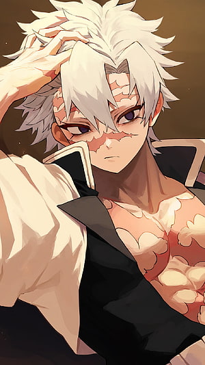 Sanemi Shinazugawa Wind Hashira Demon Slayer Anime Character Portrait HD phone wallpaper