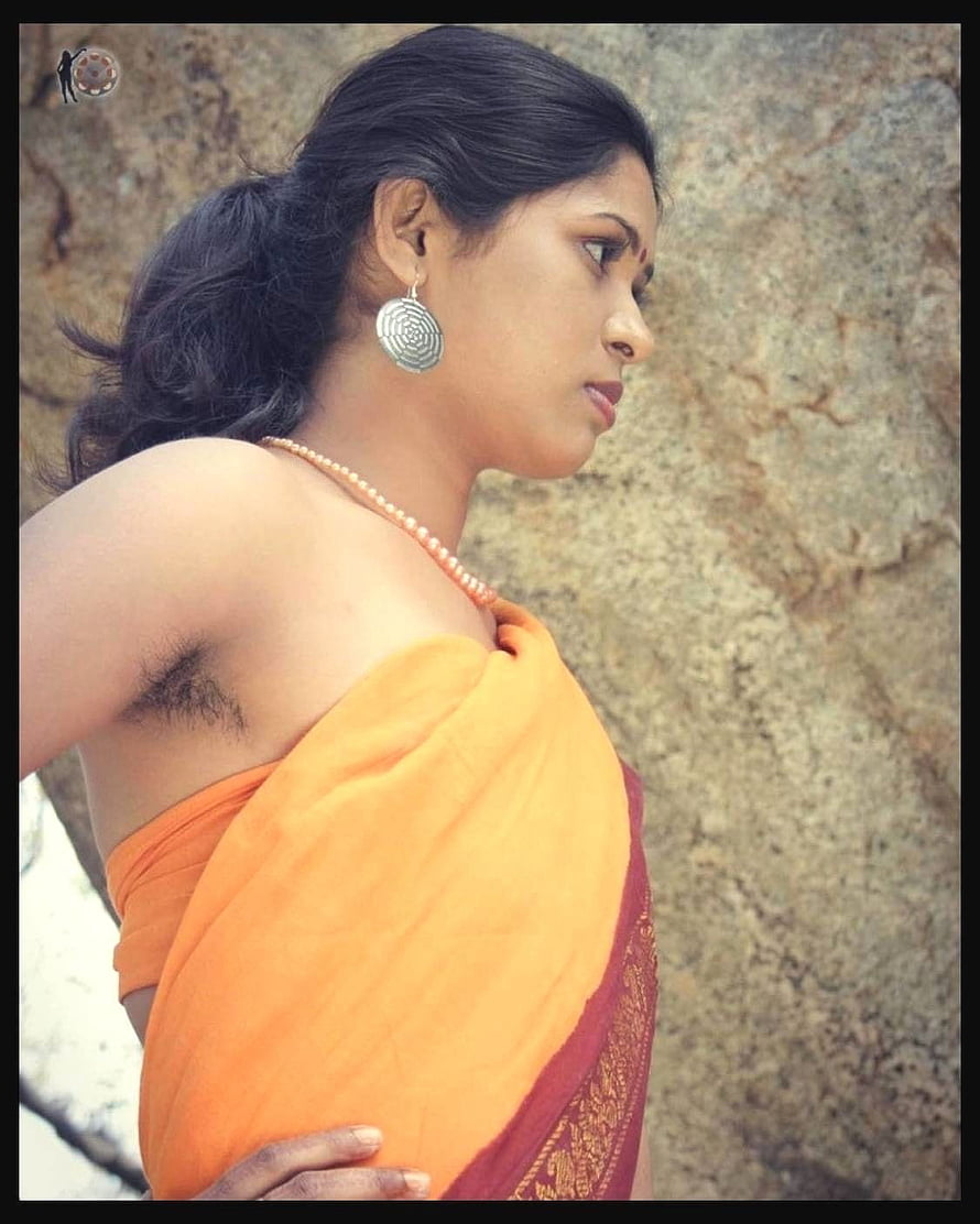 Side Profile Portrait of a Woman in an Orange Saree with Silver Earrings, Pin on Hairy Womens Armpits, women hairy armpits HD phone wallpaper