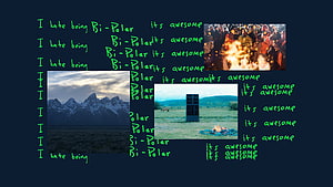 Kanye West Ye Album Cover Artwork with Handwritten Text and Photo Collage HD wallpaper