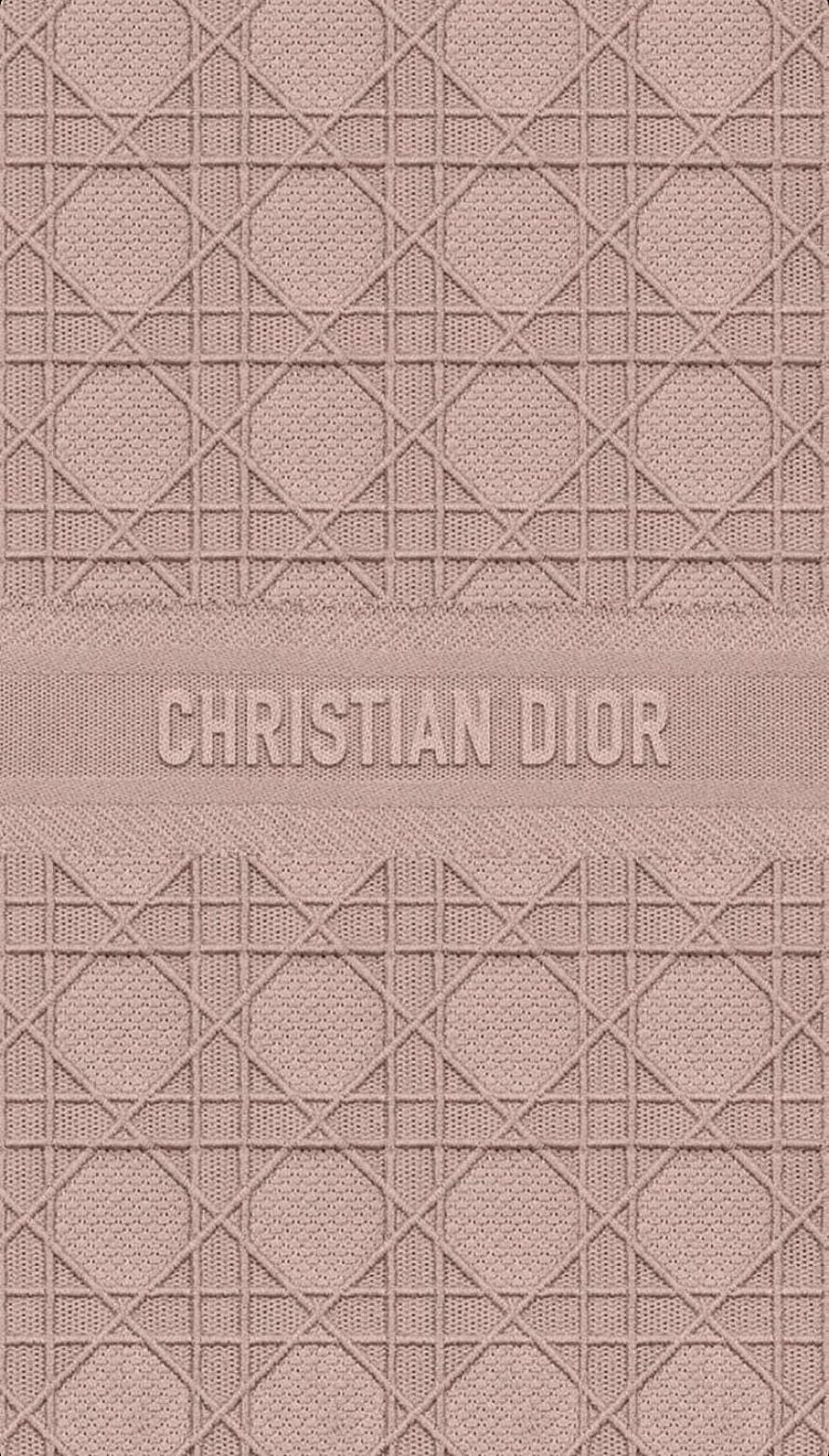 Christian Dior Oblique Pattern in Dusty Rose with Embossed Branding HD phone wallpaper