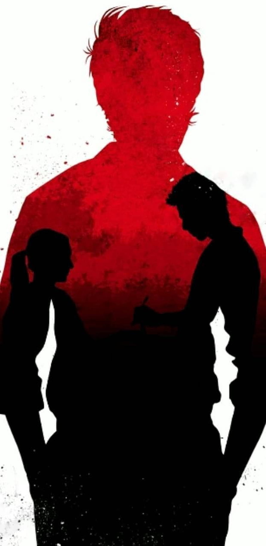 Kabir Singh Red Silhouette Artwork with Black Character Profiles HD phone wallpaper