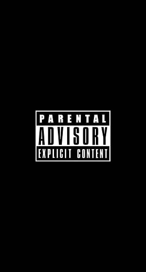 Parental Advisory Explicit Content Logo on Black Background HD phone wallpaper