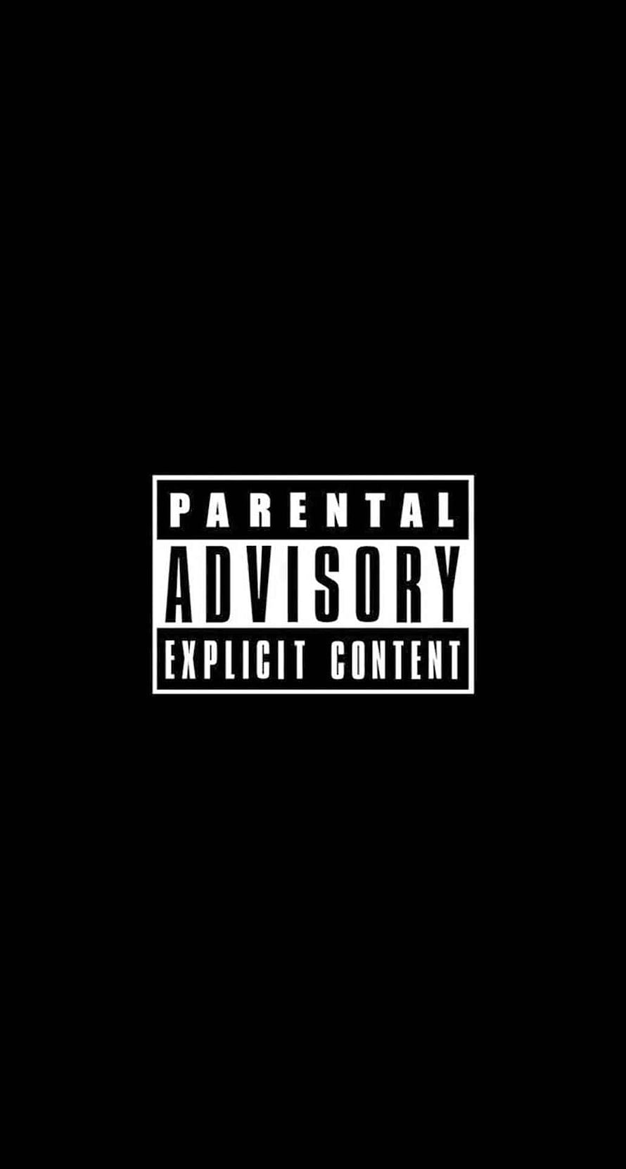 Parental Advisory Explicit Content Logo on Black Background HD phone wallpaper