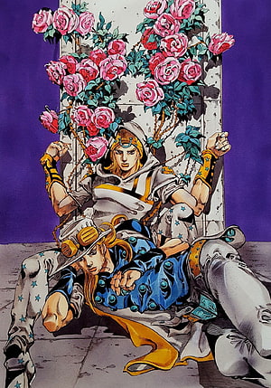 JoJo's Bizarre Adventures Part 7 Steel Ball Run Characters with Roses HD phone wallpaper