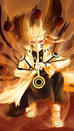 Naruto Uzumaki Six Paths Sage Mode Anime Wallpaper HD phone wallpaper