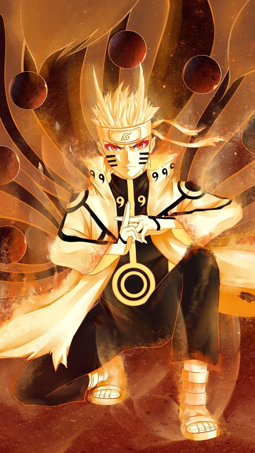 Naruto Uzumaki Six Paths Sage Mode Anime Wallpaper HD phone wallpaper