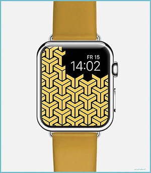 Apple Watch Yellow Geometric Pattern Watch Face Wallpaper HD phone wallpaper