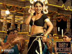 Vidya Balan in a black and gold dance costume from the film The Dirty Picture HD wallpaper