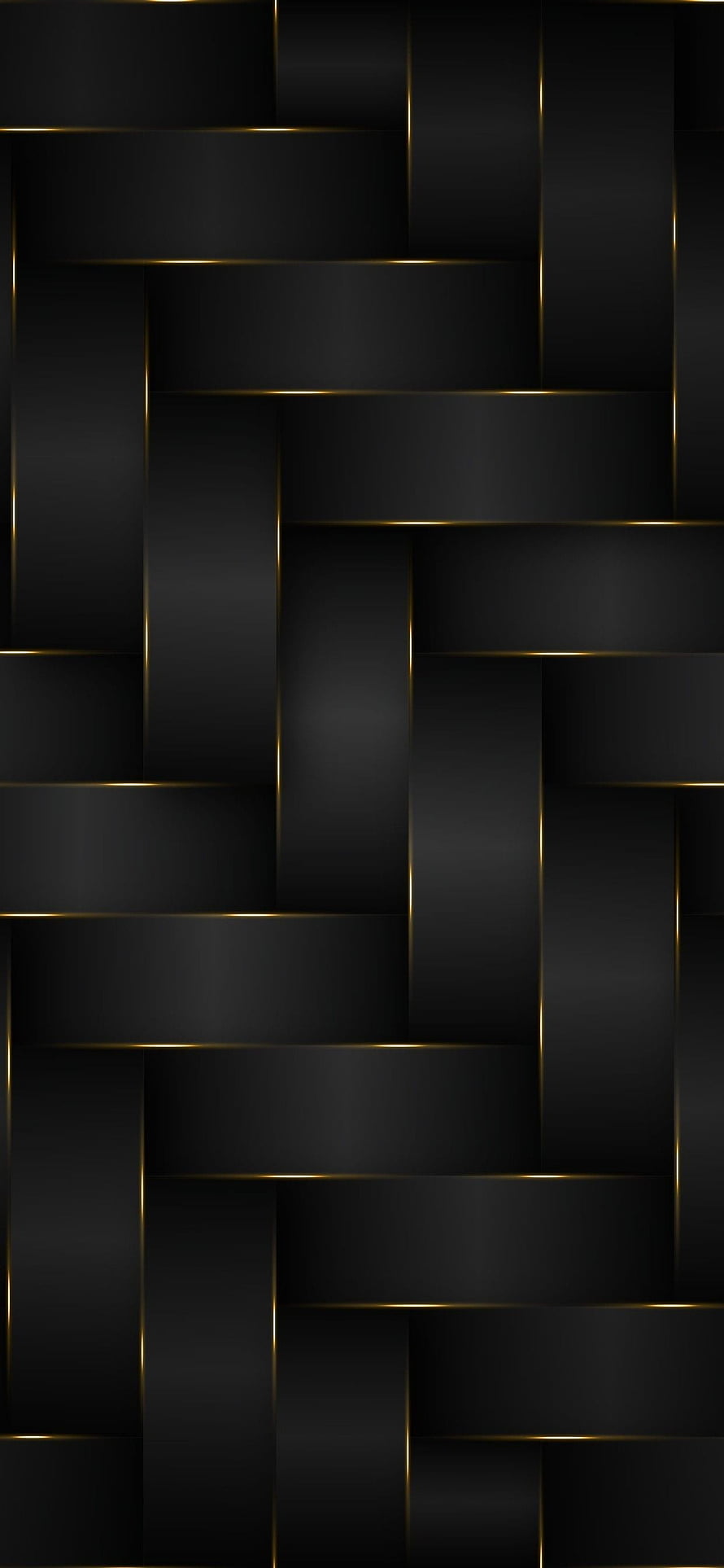Luxurious Black and Gold Geometric Weave Pattern with Elegant Minimalist Design HD phone wallpaper
