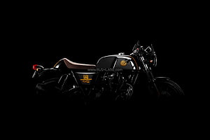 Royal Enfield Continental GT 120 Years Special Edition Black Motorcycle HD wallpaper