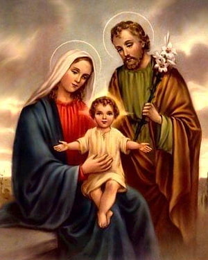 Holy Family of Jesus Mary and Joseph Religious Art Wallpaper HD phone wallpaper