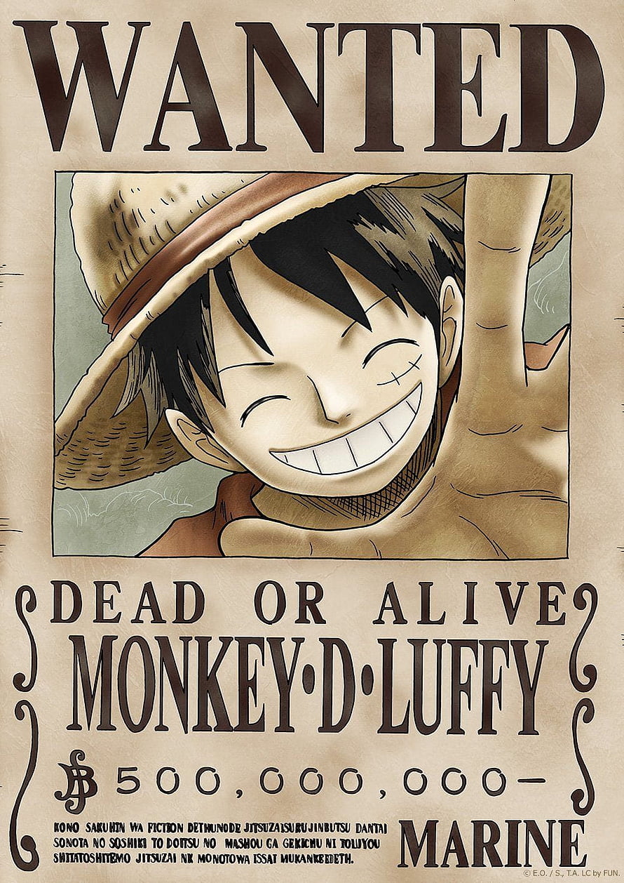 Monkey D. Luffy Wanted Poster Anime Wall Art HD phone wallpaper