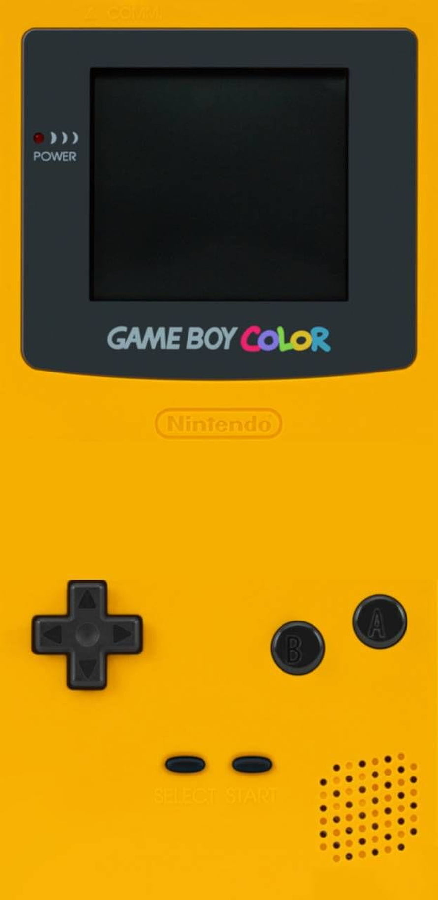 Yellow Nintendo Game Boy Color Handheld Console Front View HD phone wallpaper