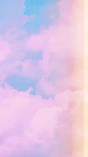 Dreamy Pastel Sky with Soft Pink and Blue Clouds HD phone wallpaper