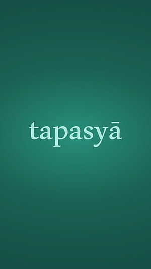 Tapasya Minimalist Green Typography Wallpaper HD phone wallpaper