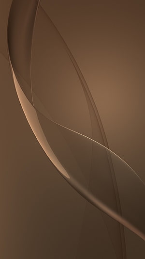 Elegant Brown Abstract Curves Minimalist 3D Render Wallpaper HD phone wallpaper
