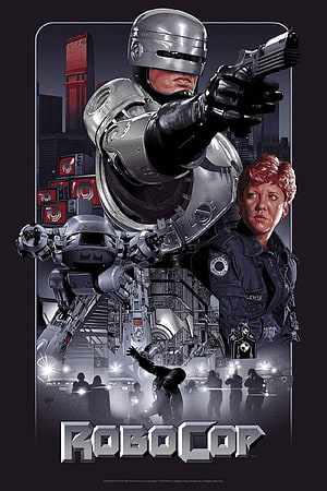 RoboCop Movie Poster Artwork Featuring Officer Lewis and Cybernetic Hero HD phone wallpaper