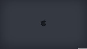 Minimalist Apple Logo on Dark Slate Background HD wallpaper
