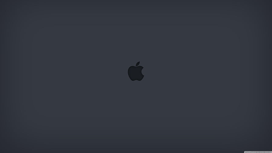 Minimalist Apple Logo on Dark Slate Background HD wallpaper