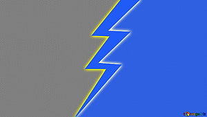 Blue and Gray Lightning Bolt Split Background with Yellow Outline HD wallpaper