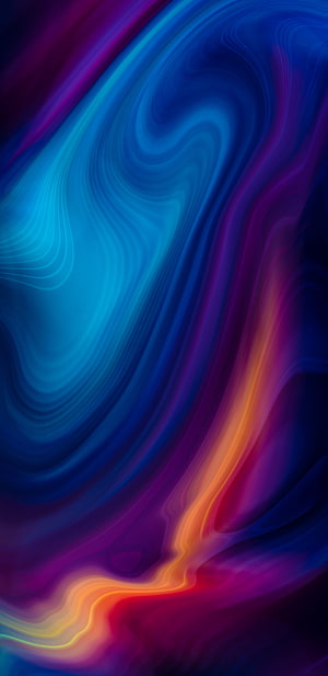 Abstract Fluid Art Wallpaper With Swirling Blue Purple And Orange Gradients HD phone wallpaper