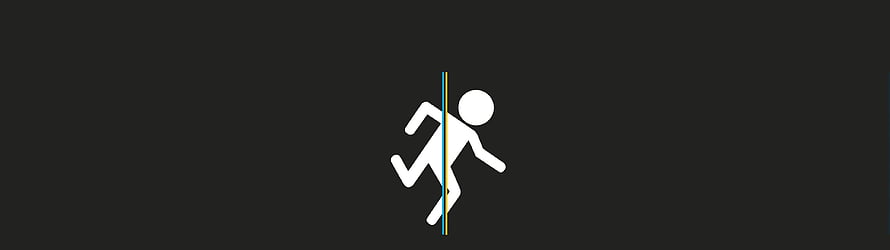 Minimalist White Stick Figure Leaning Against Vertical Line on Dark Background HD wallpaper