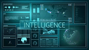 Cyber Intelligence Command Center Dashboard with Global Surveillance Map and Data Analytics HD wallpaper