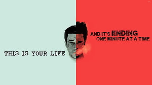 Fight Club Motivational Quote Wallpaper With Split Face Design HD wallpaper