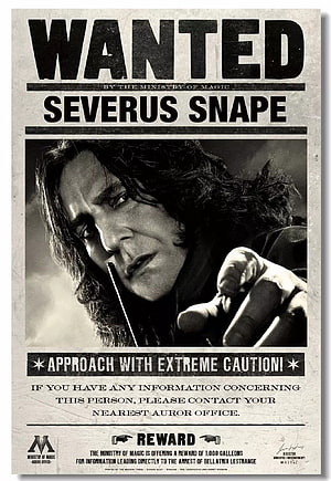 Severus Snape Wanted Poster from the Harry Potter Ministry of Magic HD phone wallpaper