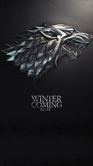 Game of Thrones House Stark Direwolf Sigil Winter Is Coming Wallpaper HD phone wallpaper