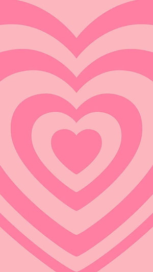 Cute Pink Heart Pattern Wallpaper With Concentric Layers HD phone wallpaper