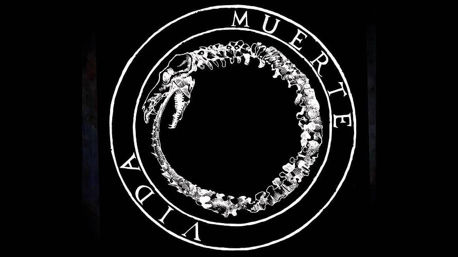 Muerte y Vida Snake Skeleton Ouroboros Symbol Black and White Tattoo Design HD wallpaper