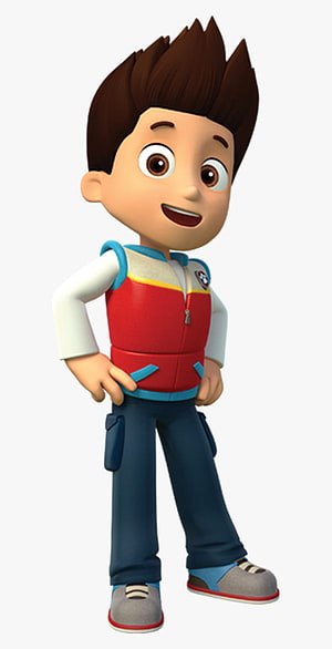 Ryder from PAW Patrol standing confidently in his red vest and blue uniform HD phone wallpaper