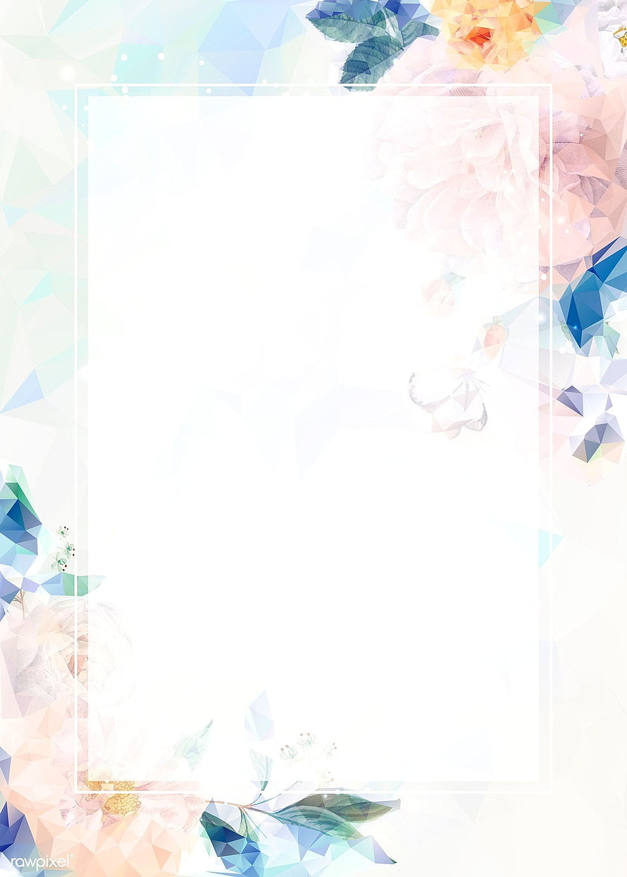 Elegant Pastel Floral Geometric Background with Soft Blue and Pink Hues HD phone wallpaper