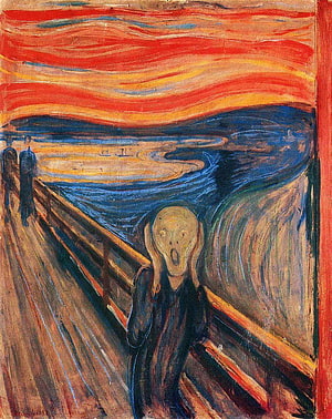 Edvard Munch The Scream Expressionist Painting of a Tormented Figure on a Bridge HD phone wallpaper