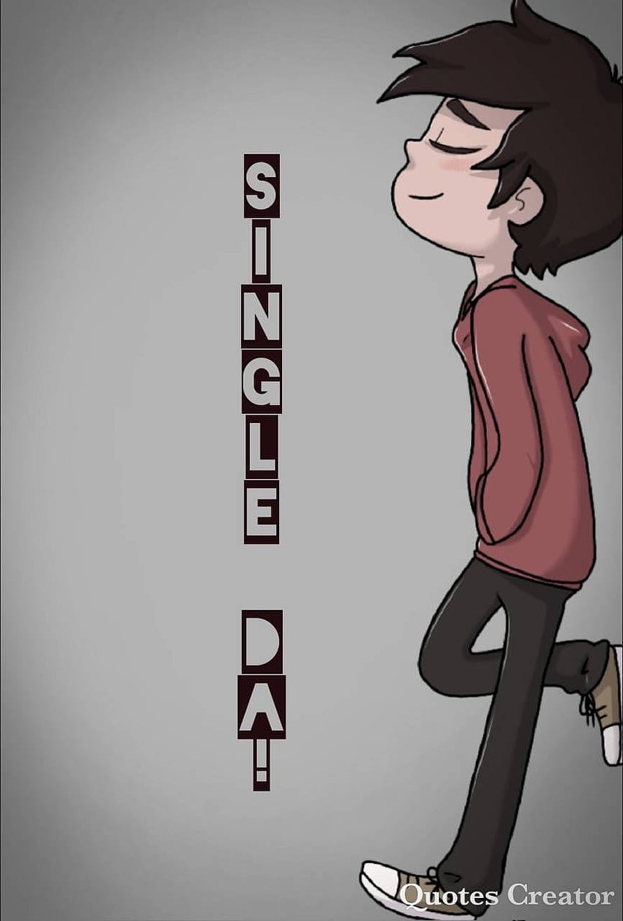 Cartoon Illustration of a Smiling Young Man Walking with Single Day Text, Single boy by Tamil_Boy_with_specs, single boy cartoon HD phone wallpaper