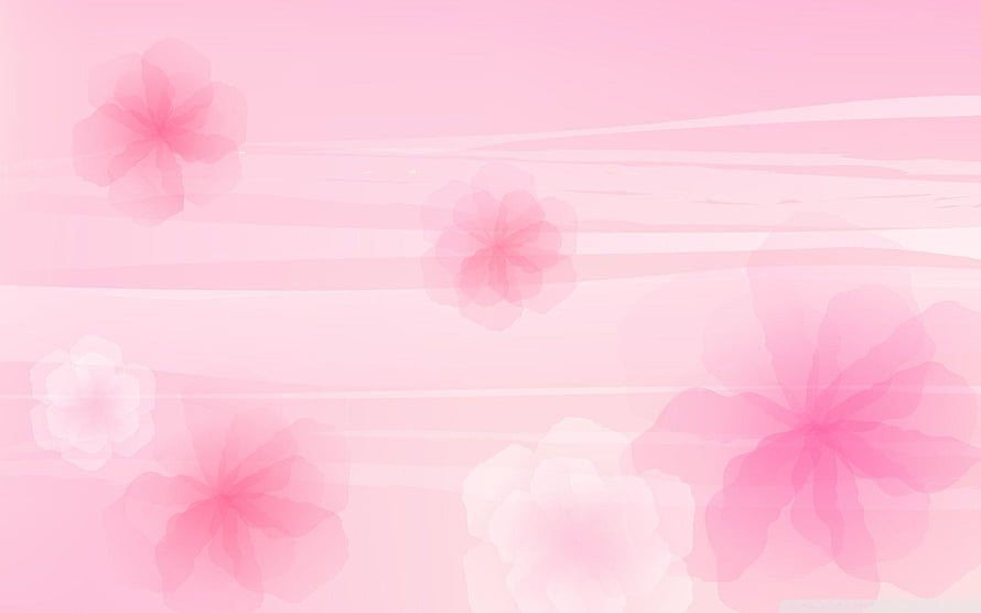 Soft Pink Floral Background with Delicate Watercolor Blossoms and Gentle Gradient HD wallpaper