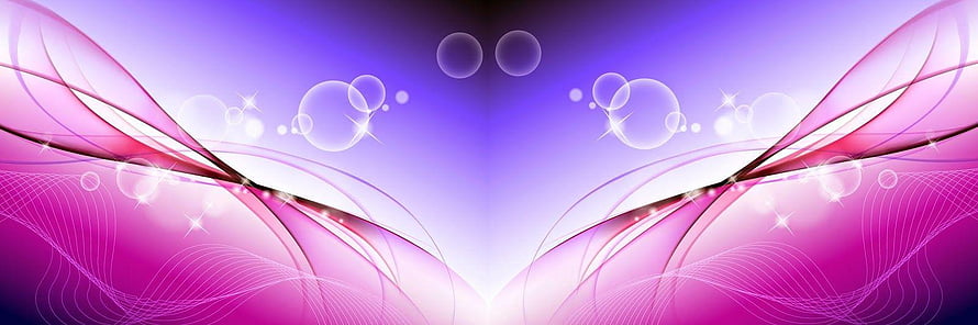 Abstract Pink and Purple Swirls with Glowing Bubbles and Sparkles HD wallpaper