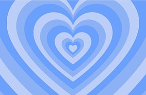 Abstract Blue Concentric Hearts Pattern Wallpaper HD wallpaper