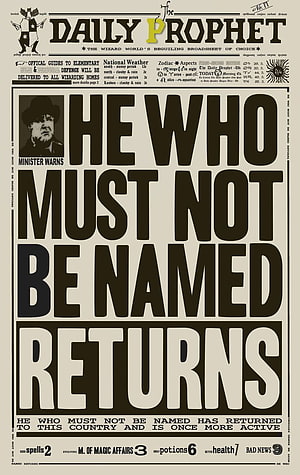 Daily Prophet Front Page: He Who Must Not Be Named Returns HD phone wallpaper