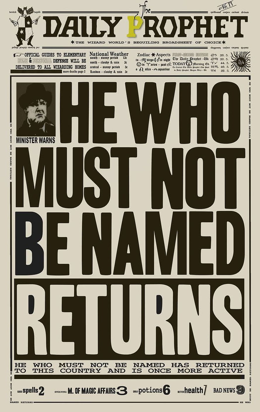 Daily Prophet Front Page: He Who Must Not Be Named Returns HD phone wallpaper