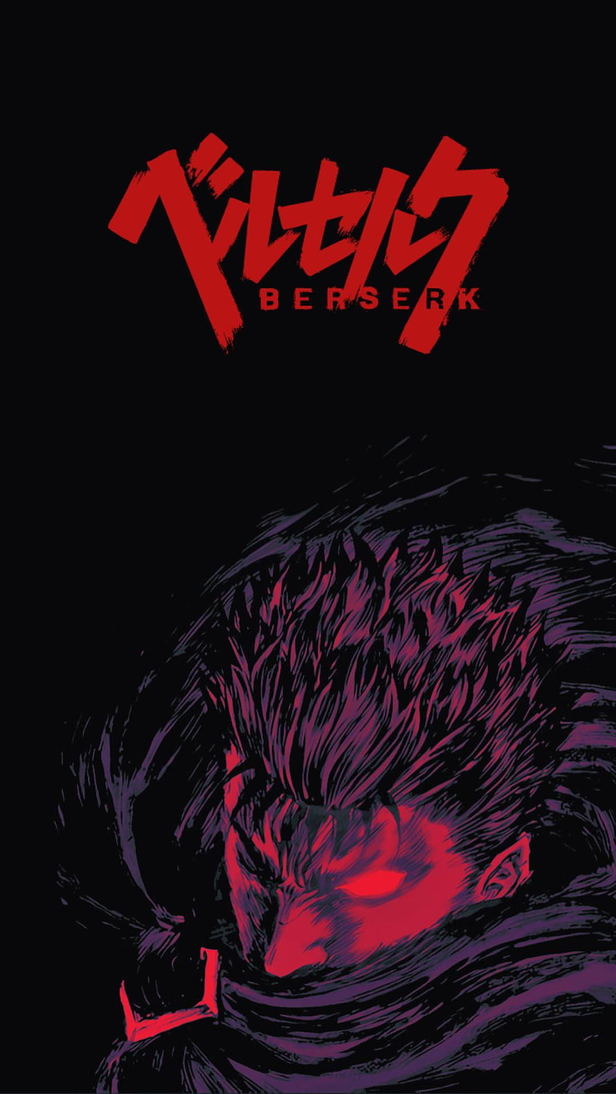 Berserk Guts Anime Manga Wallpaper Dark Red Purple, Berserk Guts, berserk manga HD phone wallpaper