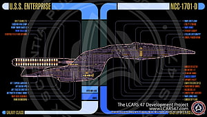 USS Enterprise NCC-1701-D Galaxy Class Master Systems Diagram HD wallpaper