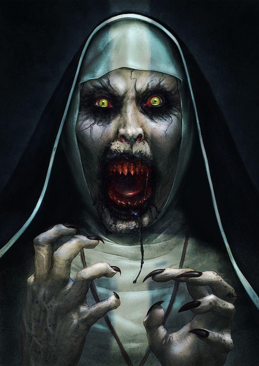 Valak The Nun Horror Character Digital Art Portrait HD phone wallpaper