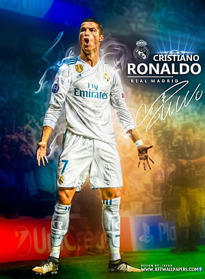 Cristiano Ronaldo Real Madrid Champions League Celebration Wallpaper HD phone wallpaper