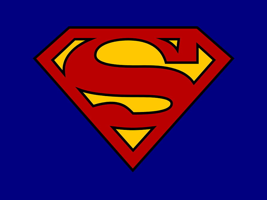 Classic Superman S-Shield Emblem on Deep Blue Background, Superman Symbol Printable, superman logo HD wallpaper