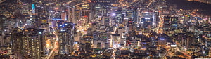 Aerial Night View of Tokyo Cityscape with Illuminated Skyscrapers and Traffic Light Trails HD wallpaper