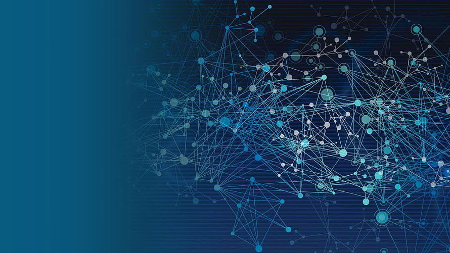 Abstract Blue Network Connection Background With Dots And Lines HD wallpaper