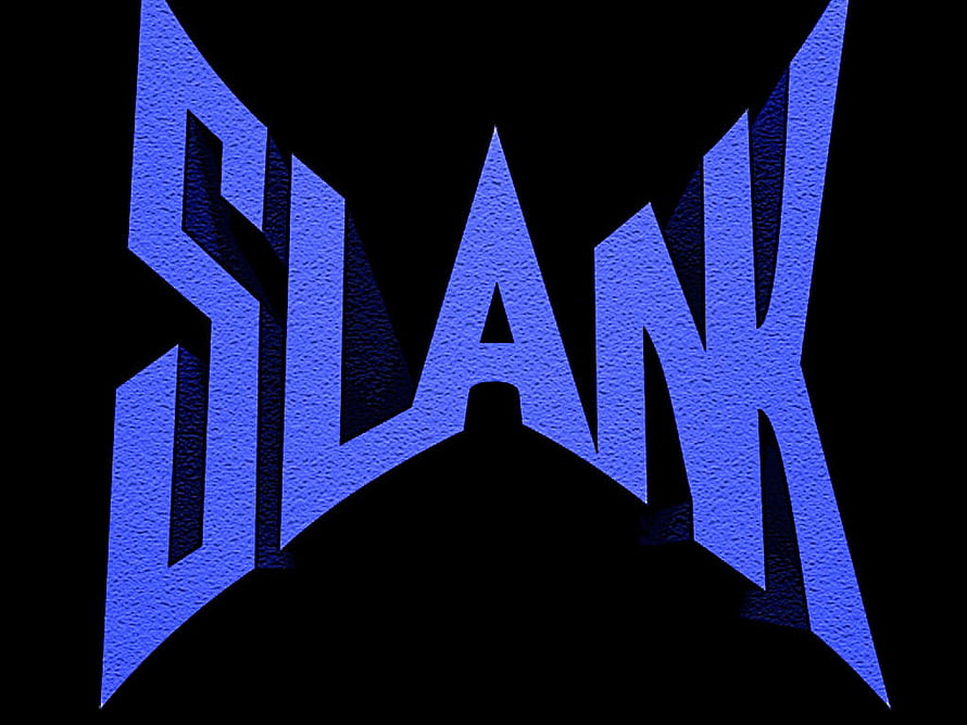 Slank Band Logo in Bold Blue Typography on Black Background HD wallpaper