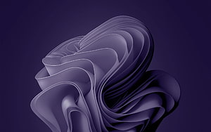 Windows 11 Default Purple Abstract 3D Ribbon Wallpaper HD wallpaper